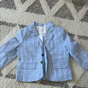 Janie and Jack Light Blue Plaid Blazer